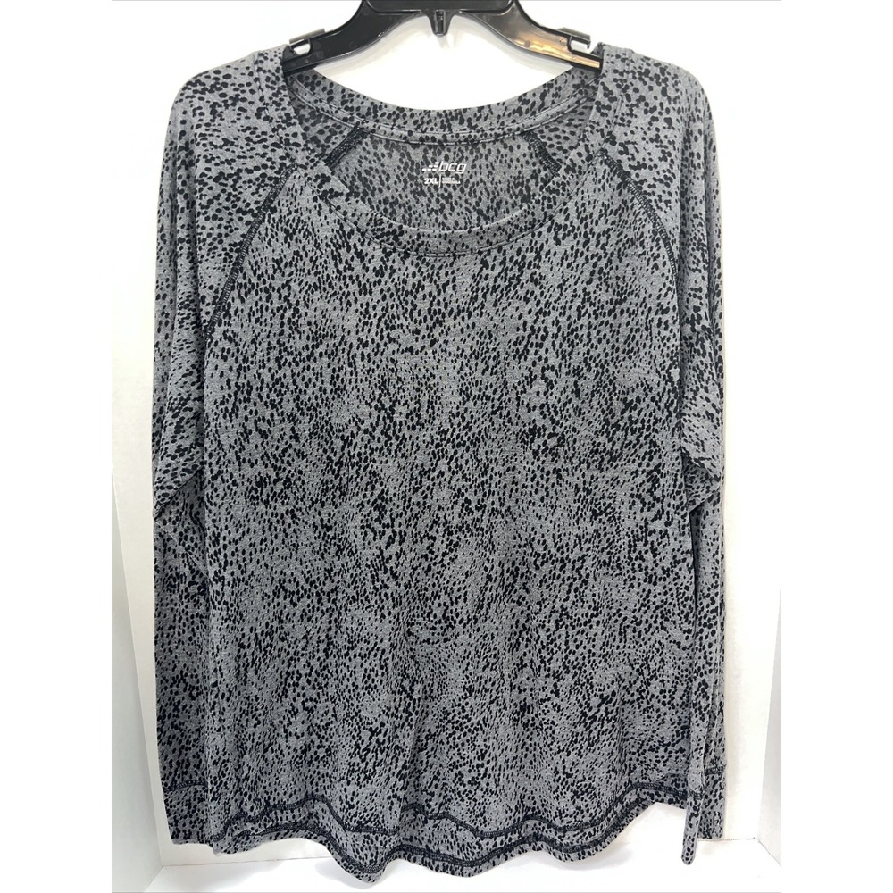 BCG Shirt Women's 2XL Gray Long Sleeve Shirt